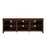 Modern Transitional 3 Shelf Open Storage TV Stand