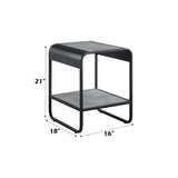 Raziela - End Table - Concrete Gray / Black by Urban Nest | Bel Furniture
