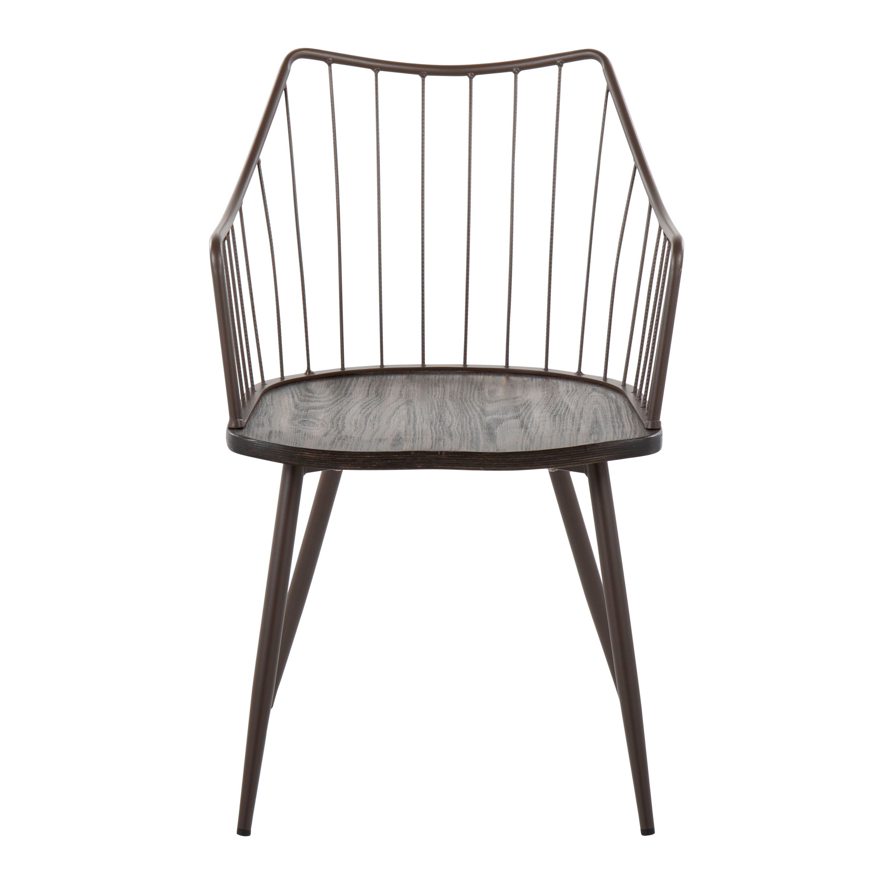 Winston - Farmhouse Style / Dining Chair - Brown / Dark Walnut