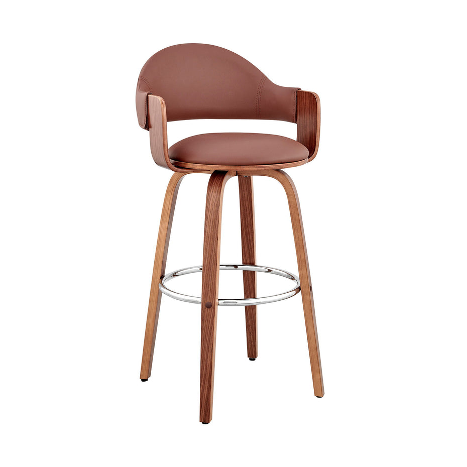 Swivel Low Back Bar Height Bar Chair - Brown