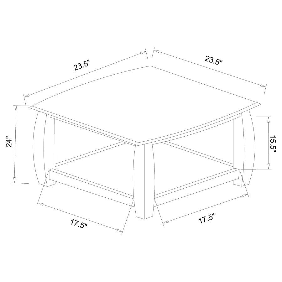 Dixon - 3 Piece Rectangular Wood Coffee Table Set Espresso - Cappuccino