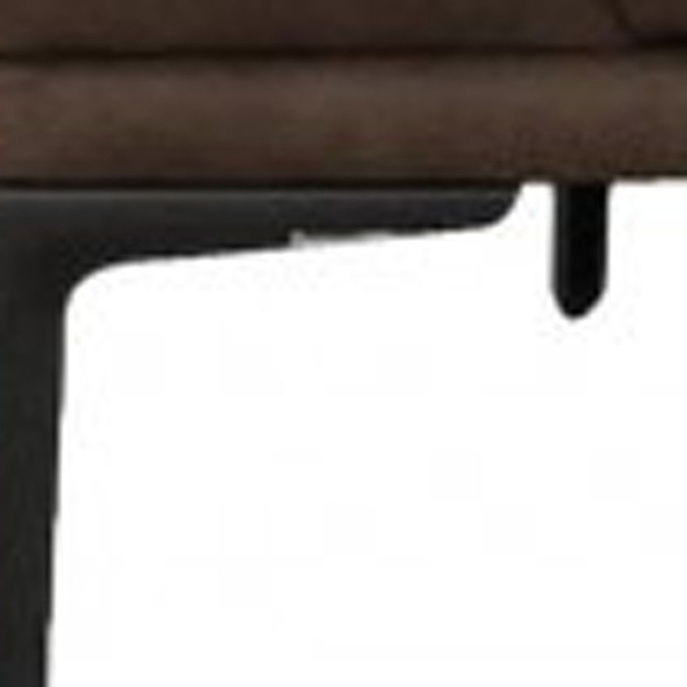 Sofa With Black Legs - Brown