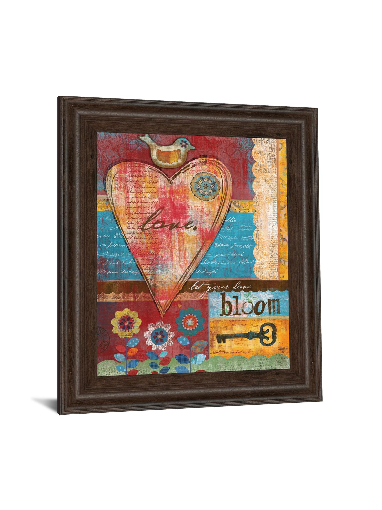 Love By Mollie B - Framed Print Wall Art - Red