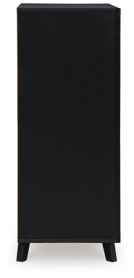 Danziar - Black - Five Drawer Wide Chest by Signature Design by Ashley® | Bel Furniture