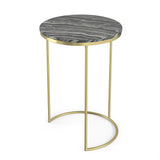 Ashley - 2 Piece Nesting Table - Gold by Simpli-Home | Bel Furniture