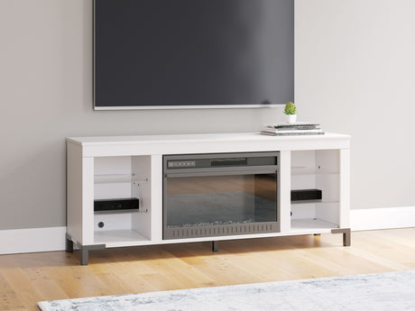 Brollevi - White - TV Stand With Fireplace by Signature Design by Ashley® | Bel Furniture