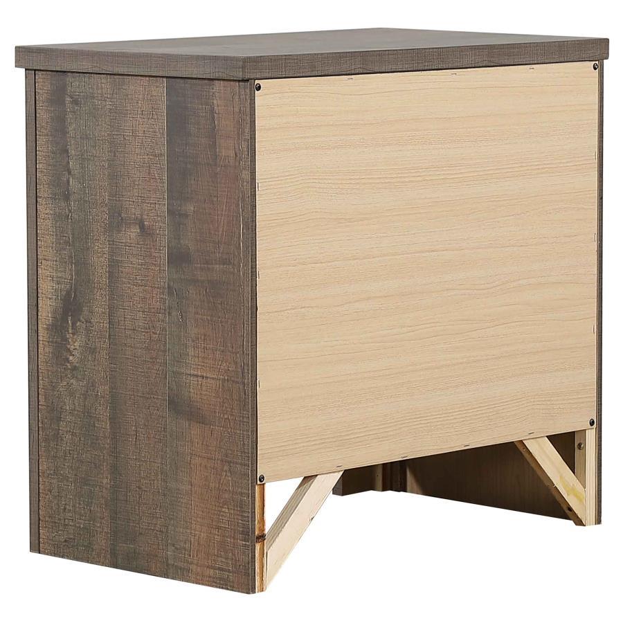 Frederick - 2-Drawer Nightstand - Weathered Oak