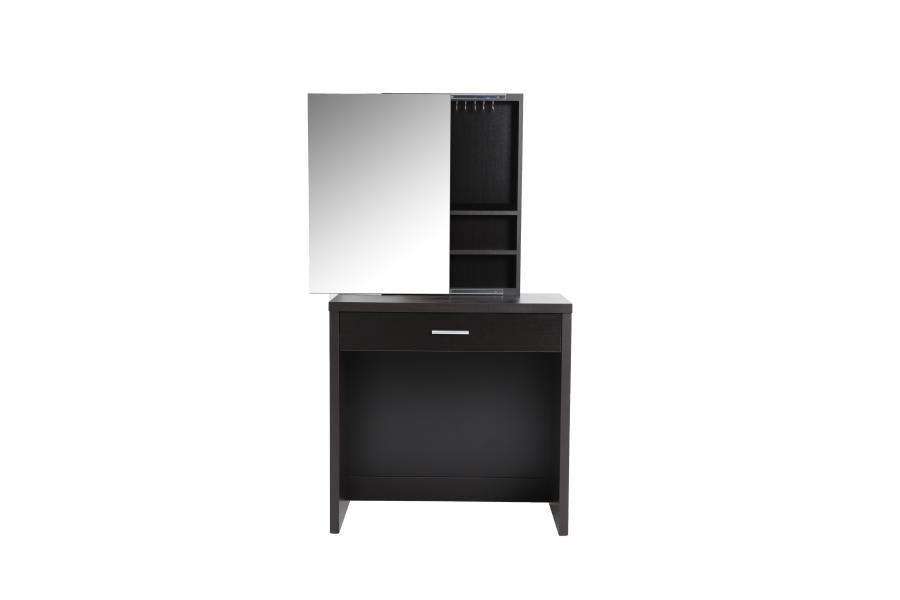 Harvey - Vanity Set With Lift-Top Stool - Cappuccino