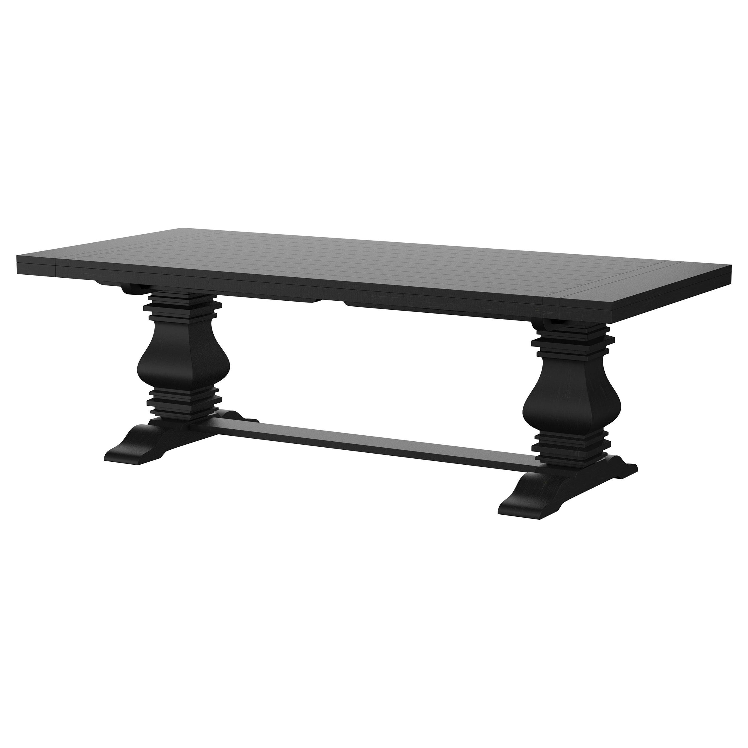 Florence - Extension Dining Table - Distressed Black