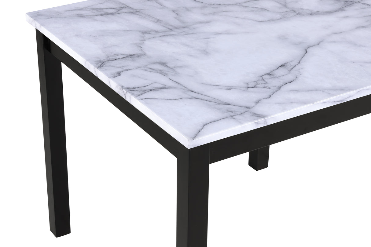 Lennon - 5 Piece Counter Height Table Set - Black / White