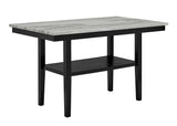 Marbel 5Pk Faux Marble Counter Height Dining Set