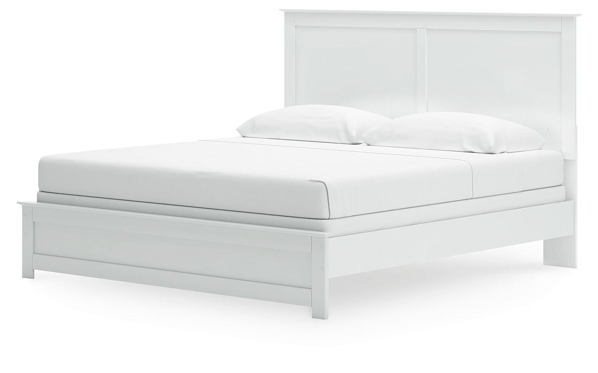 Bostwick Shoals - King Panel Bed With Framed Footboard - White