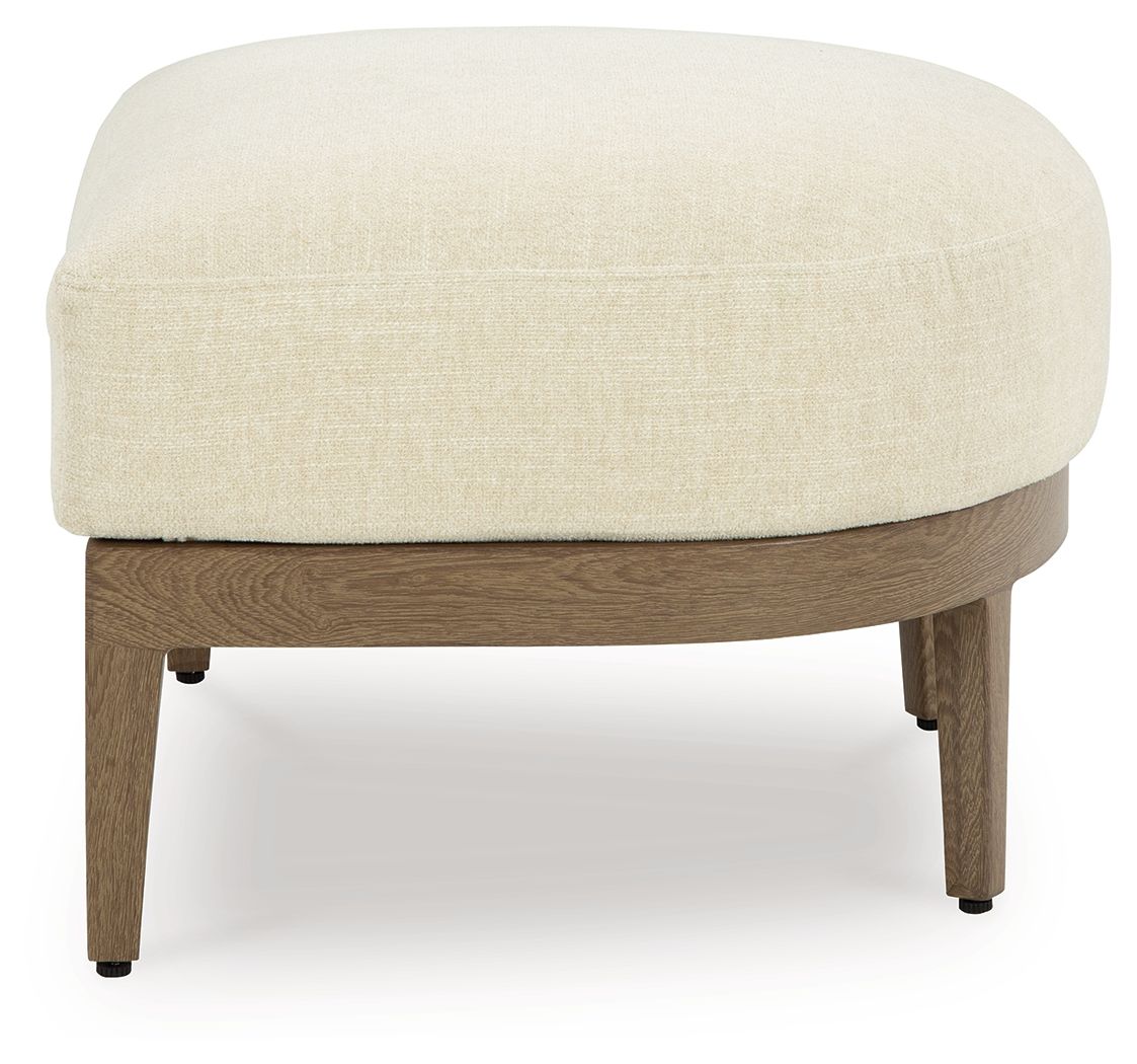 Serene Bay - Dark Brown / White - Ottoman With Cushion by Signature Design by Ashley® | Bel Furniture