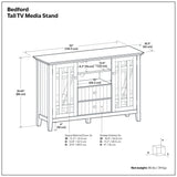 Bedford - Handcrafted Tall TV Media Stand