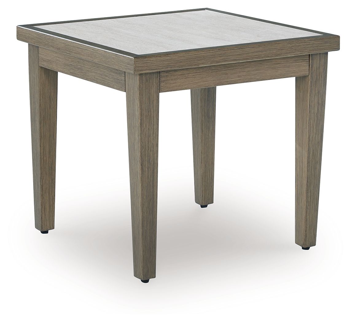 Rainier Ranch - Brown / Beige - Square End Table by Signature Design by Ashley® | Bel Furniture