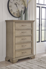 Vallardia - Five Drawer Chest - Light Grayish Brown