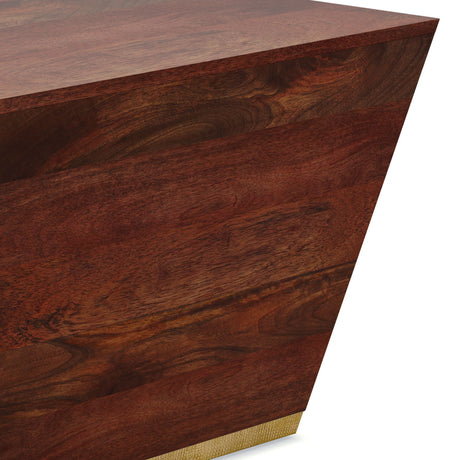 Abba - Handcrafted Square Coffee Table by Simpli-Home | Bel Furniture