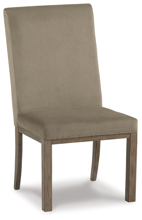 Chrestner - Dining UPH Side Chair (Set of 2) - Gray / Brown - view 3