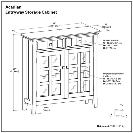 Acadian - Handcrafted Entryway Storage Cabinet - view 9
