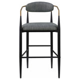 Tina - Metal Pub Height Bar Stool With Upholstered Back And Seat (Set of 2) by Coaster Fine Furniture | Bel Furniture