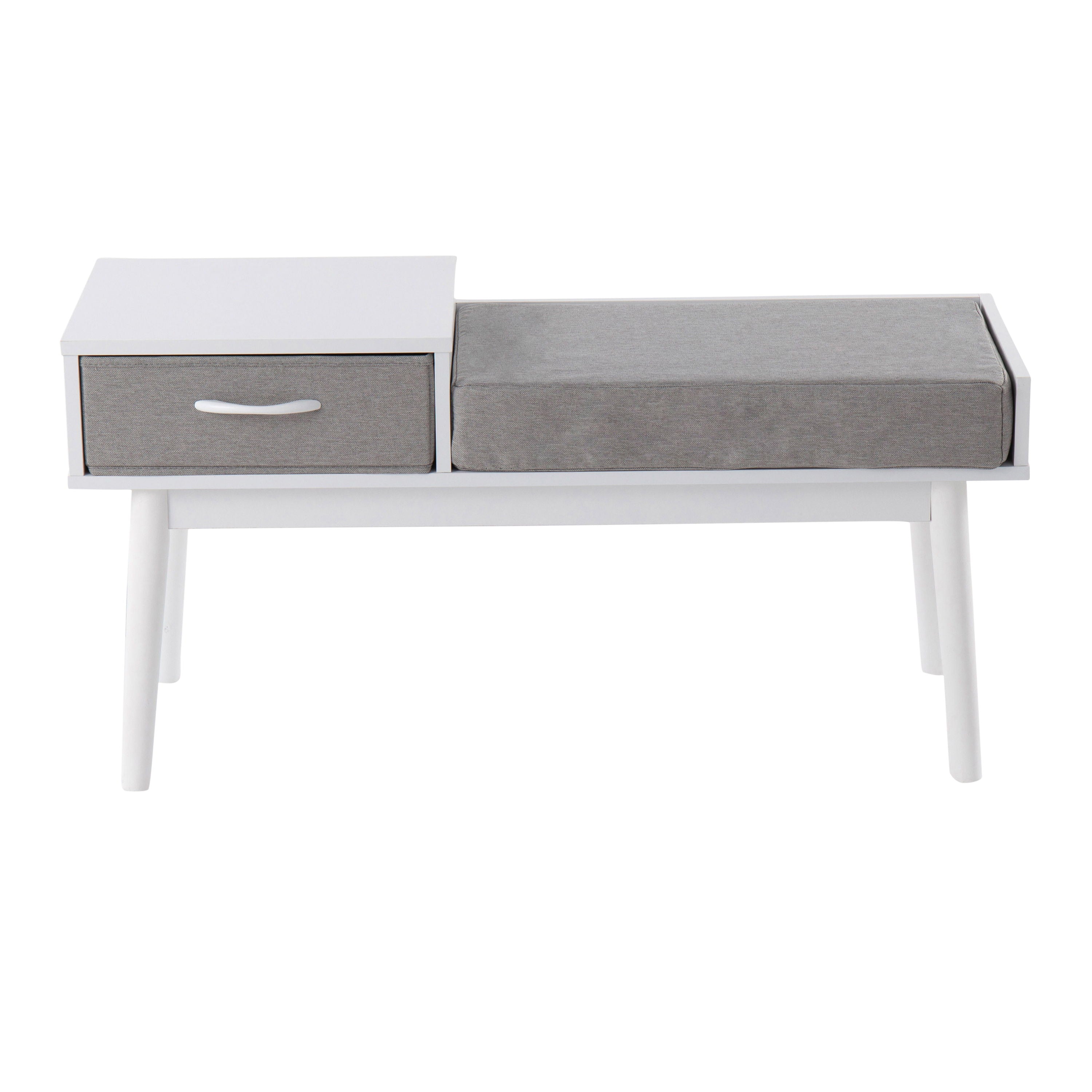 Telephone Contemporary Bench With Pull Out Drawer