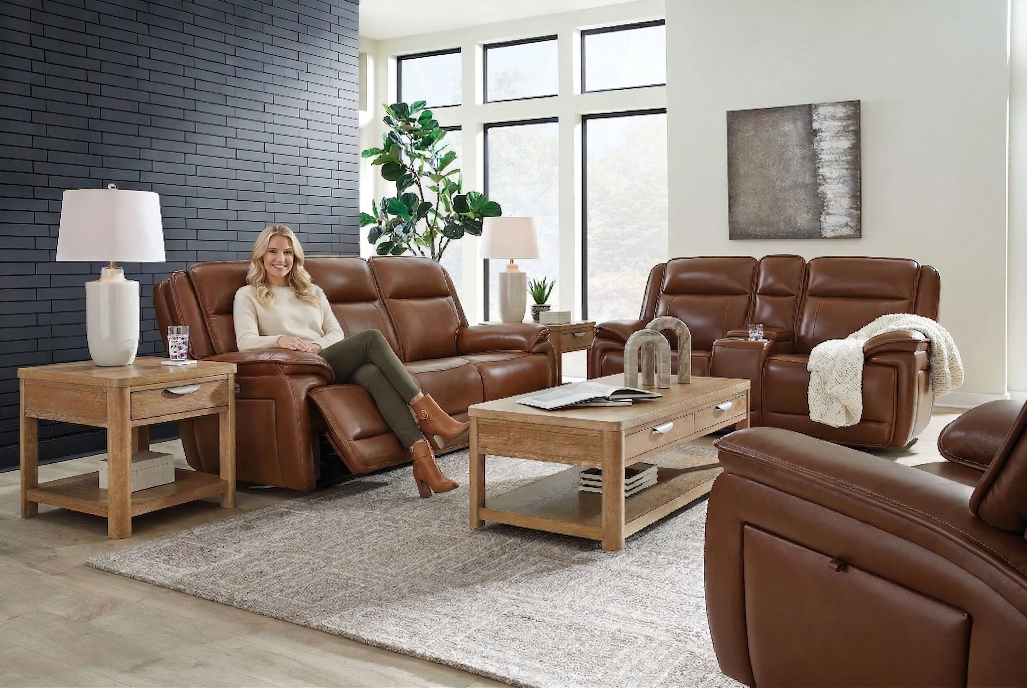 Charcoal Gray Reclining Living Room Set | Bel Furniture
