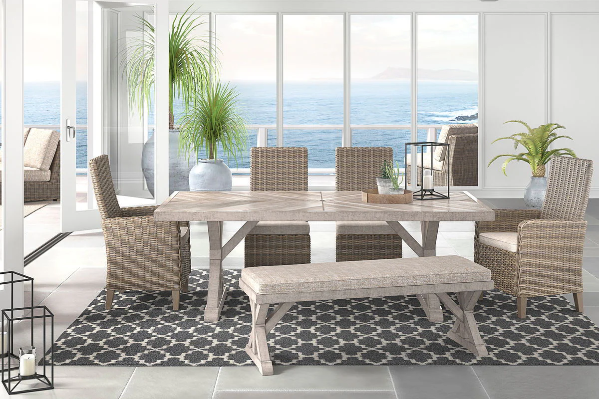 ダイニングテーブル BELLS FACTORY DINING TABLE W1500 8-Piece Dining Room Set with Rotating Tray - BEL Furniture