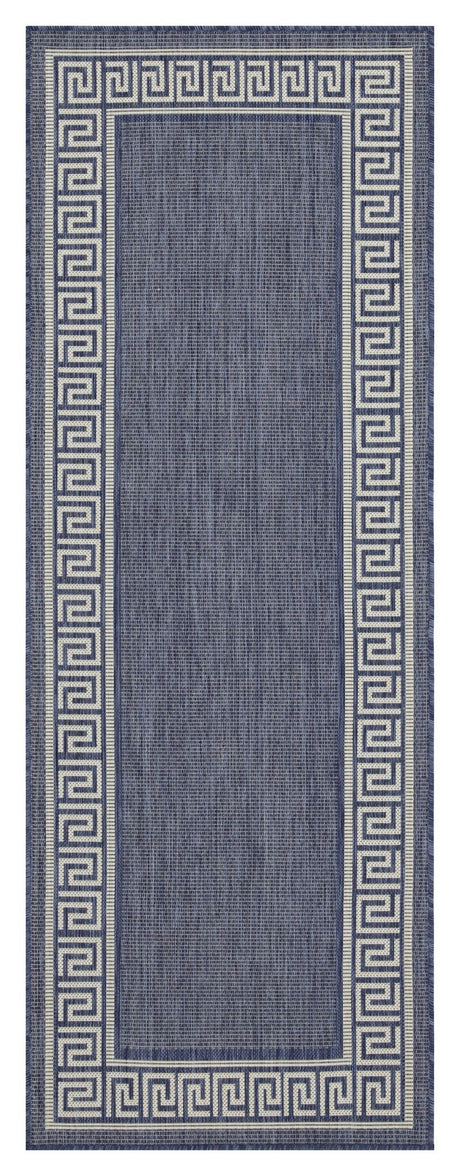 Sunshine - 2'7" X 7'3" Indoor / Outdoor Area Rug - Polypropylene Blue by Icona Home Decor | Bel Furniture