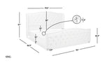 Fontana - Handcrafted Wingback Upholstered Platform Bed Frame