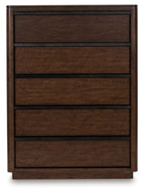 Dilenno - Five Drawer Chest - Dark Brown