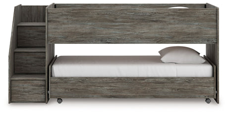 Frandern - Gray - Twin Over Twin Loft Bed by Signature Design by Ashley® | Bel Furniture