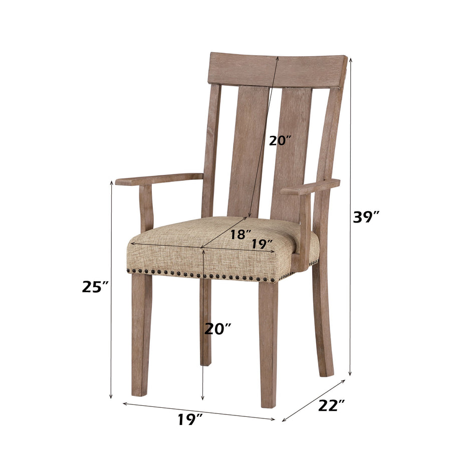 Nathaniel - Arm Chair (Set of 2) - Maple