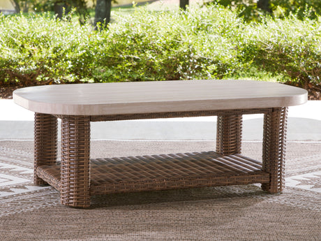 Dolan Creek - Rectangular Cocktail Table - Beige / Brown - view 3