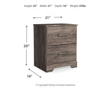 Ralinksi - Gray - Two Drawer Night Stand by Signature Design by Ashley® | Bel Furniture