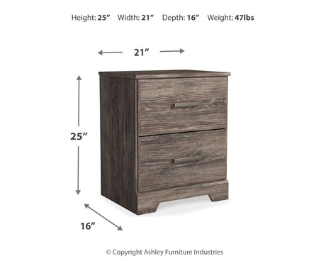 Ralinksi - Gray - Two Drawer Night Stand by Signature Design by Ashley® | Bel Furniture