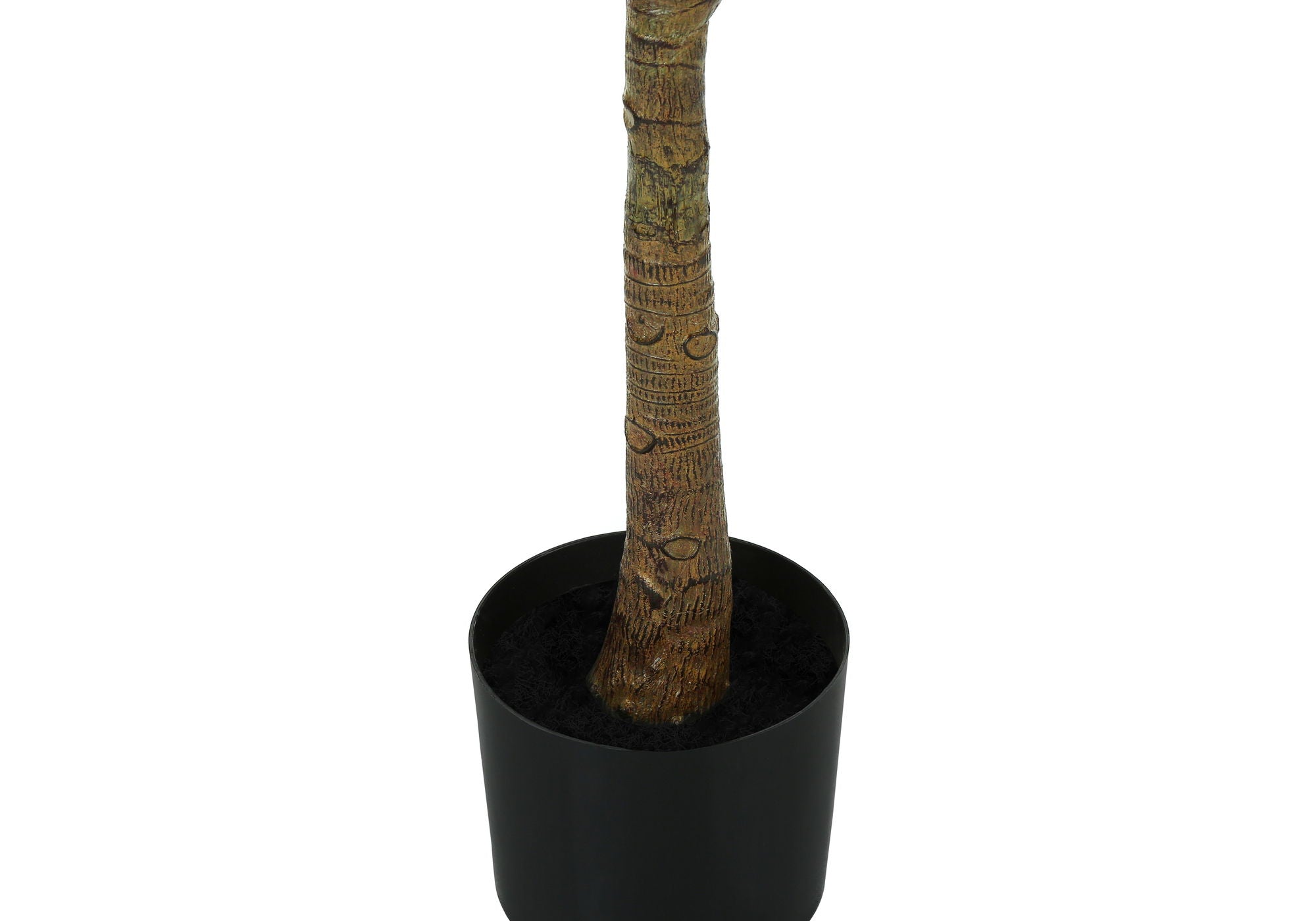 47" Tall, Artificial Plant, Fiddle Tree, Indoor, Fake, Floor, Greenery, Potted, Real Touch, Decorative - Green / Black