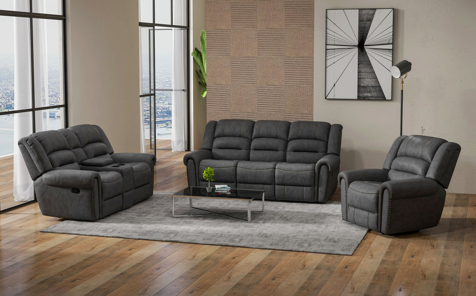 Ferrar - Reclining Sofa - Gray