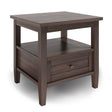 Warm Shaker - End Table - Warm Walnut Brown by Simpli-Home | Bel Furniture