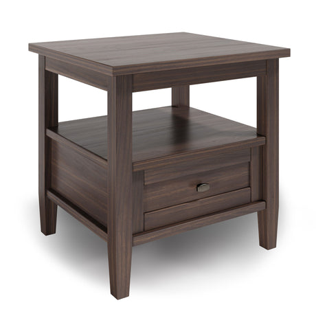 Warm Shaker - End Table - Warm Walnut Brown by Simpli-Home | Bel Furniture