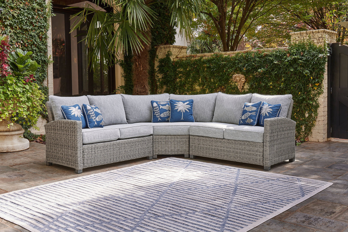 Naples Beach - Sectional Lounge Gray 3 Pc. Sectional Lounge by Signature Design by Ashley® | Bel Furniture