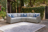 Naples Beach - Sectional Lounge Gray 3 Pc. Sectional Lounge by Signature Design by Ashley® | Bel Furniture