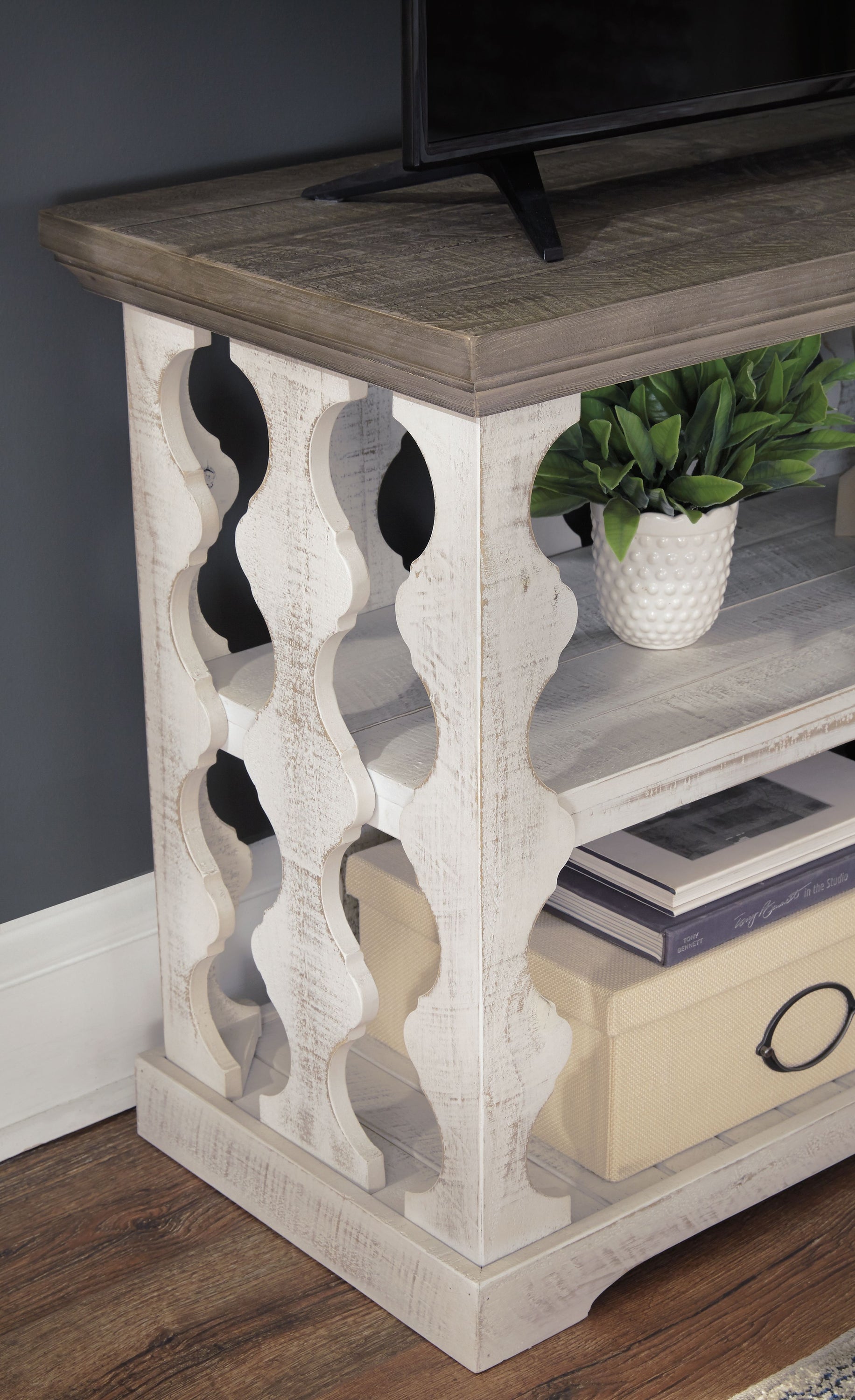 Havalance - Gray / White - Console Sofa Table