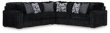 Midnight-Madness - Sectional Black 3 Pc. Sectional by Signature Design by Ashley® | Bel Furniture