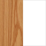 Realyn - Round End Table - White / Brown