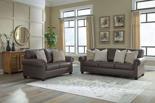 Roxmere - Living Room Set Dark Brown 2 Pc. Sofa, Loveseat by Benchcraft® | Bel Furniture
