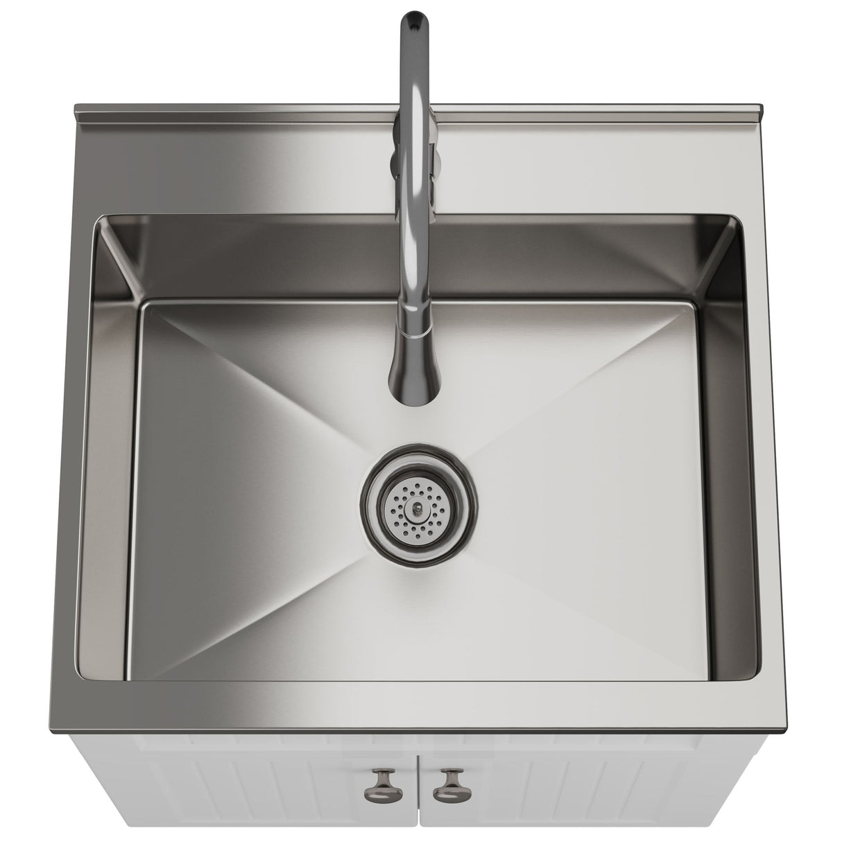 Beckham - Laundry Cabinet & Faucet And Stainless Steel Sink by Simpli-Home | Bel Furniture