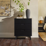 Mid Century Modern 3 Drawer Dresser - Black by Walker Edison | Bel Furniture