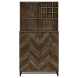 Mendoza - 2 Door Home Bar Cabinet Wine Storage - Rustic Oak