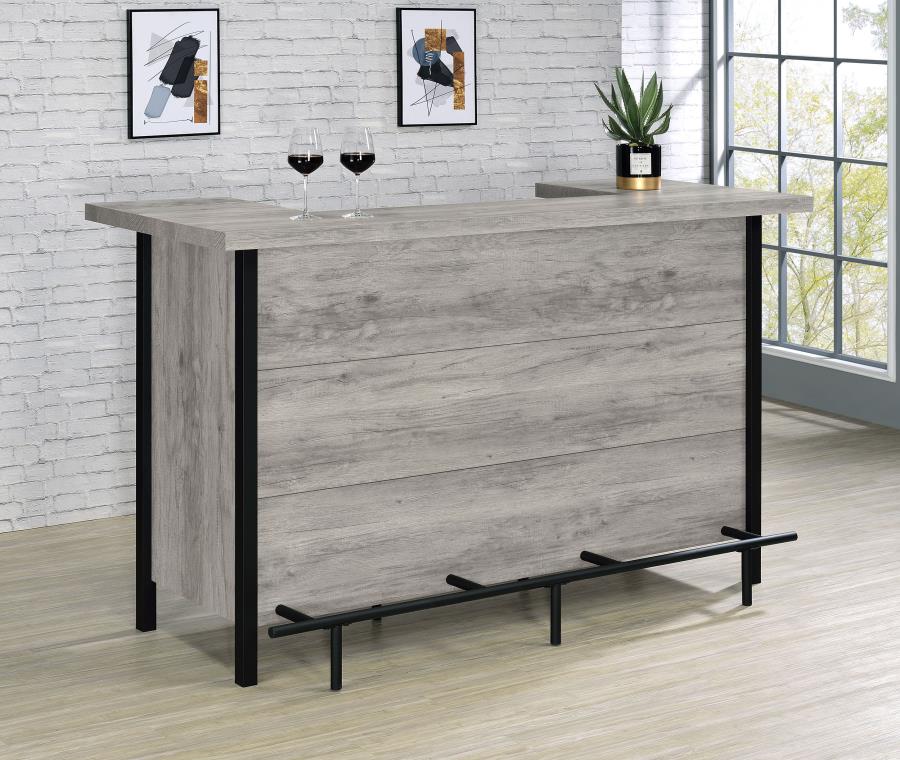 Bellemore - Freestanding Home Bar Wine Cabinet - Gray Driftwood