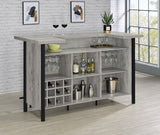 Bellemore - Freestanding Home Bar Wine Cabinet - Gray Driftwood